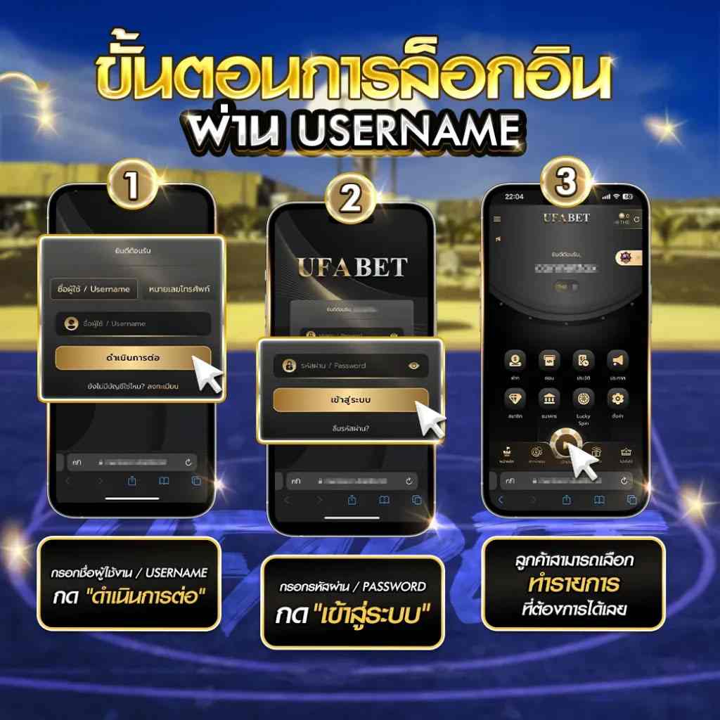 ขั้นตอนล็อคอิน